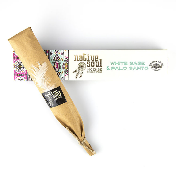 Green Tree Native Soul White Sage & Palo Santo Incense 15 Sticks