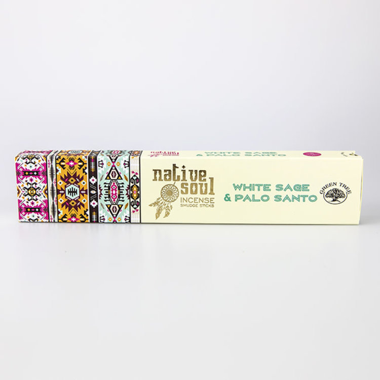 Green Tree Native Soul White Sage & Palo Santo Incense 15 Sticks