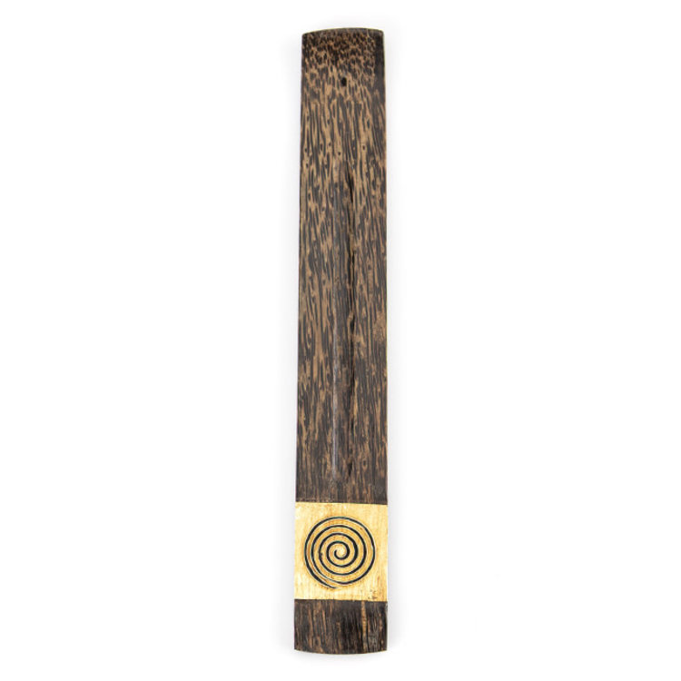 Palmwood with Swirl Incense Holder