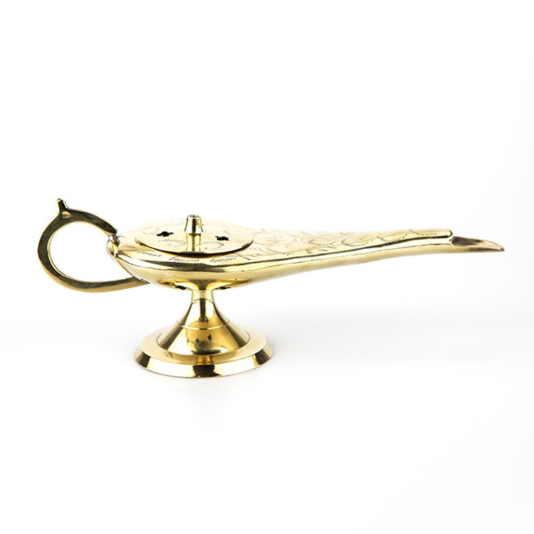 Brass Genie Lamp Incense Burner 8 in.