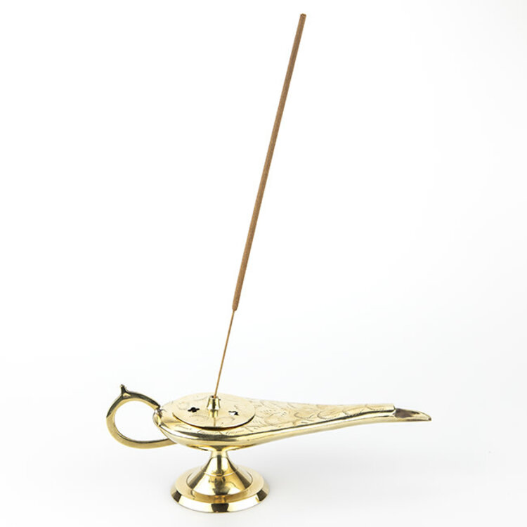 Brass Genie Lamp Incense Burner 8 in.