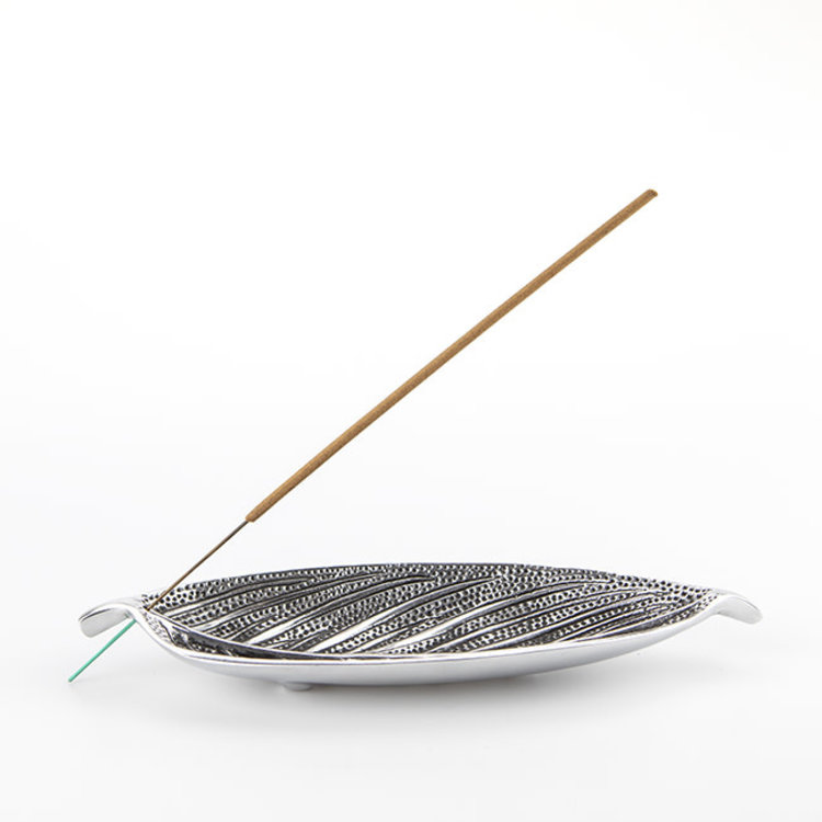 Recycled Aluminum Leaf Sage & Incense Holder
