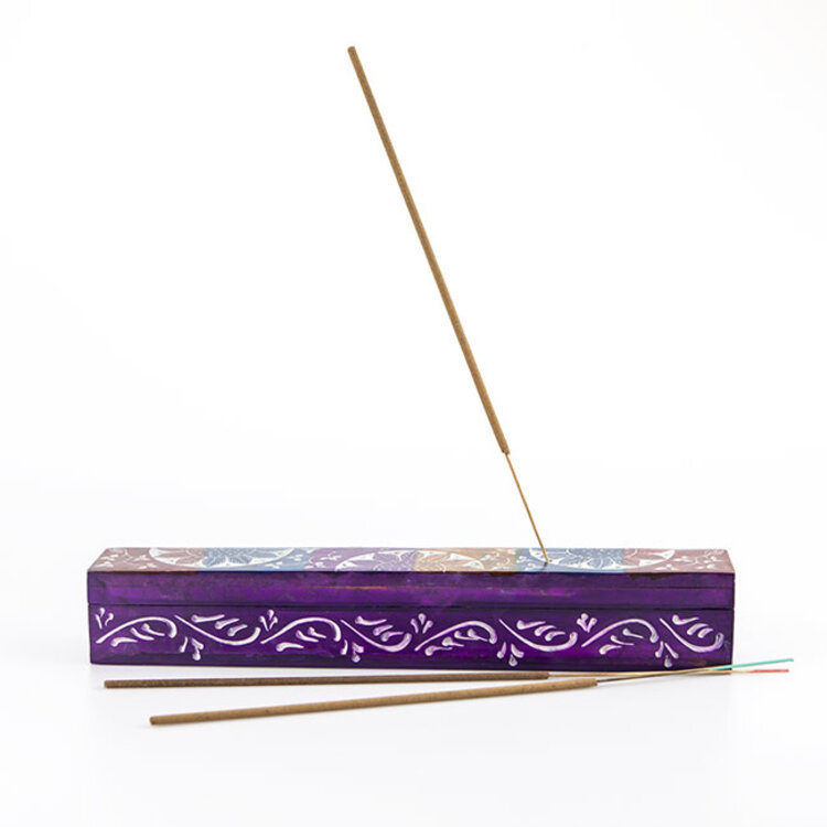 Soapstone Tie Dye Flower Box Incense Burner