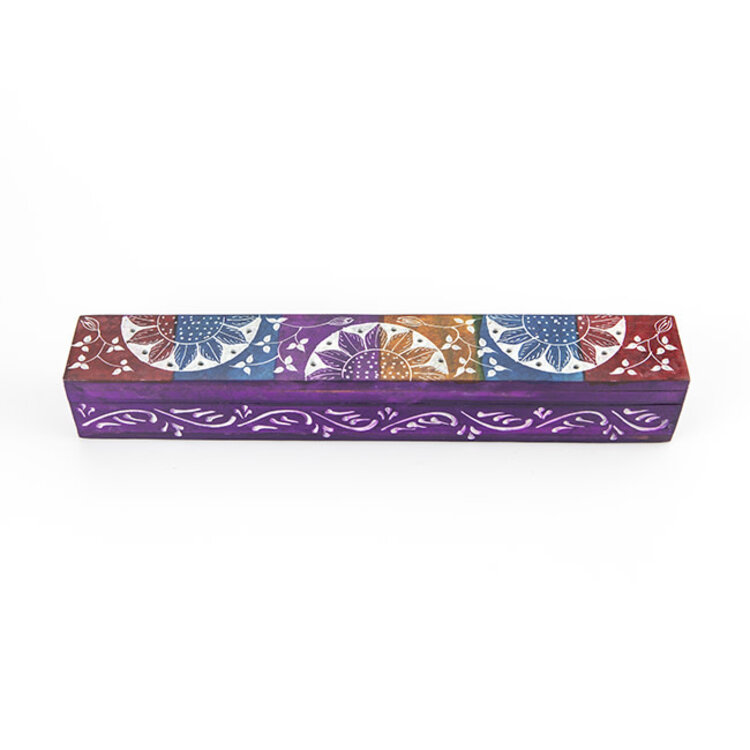 Soapstone Tie Dye Flower Box Incense Burner