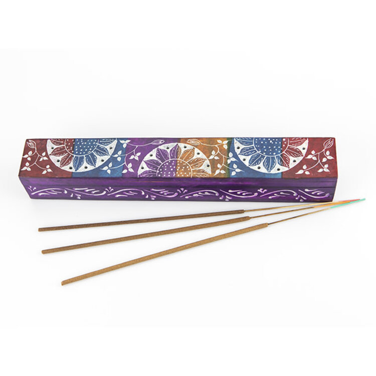Soapstone Tie Dye Flower Box Incense Burner