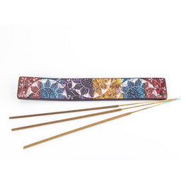 Soapstone Tie Dye Incense Burner 10 in.