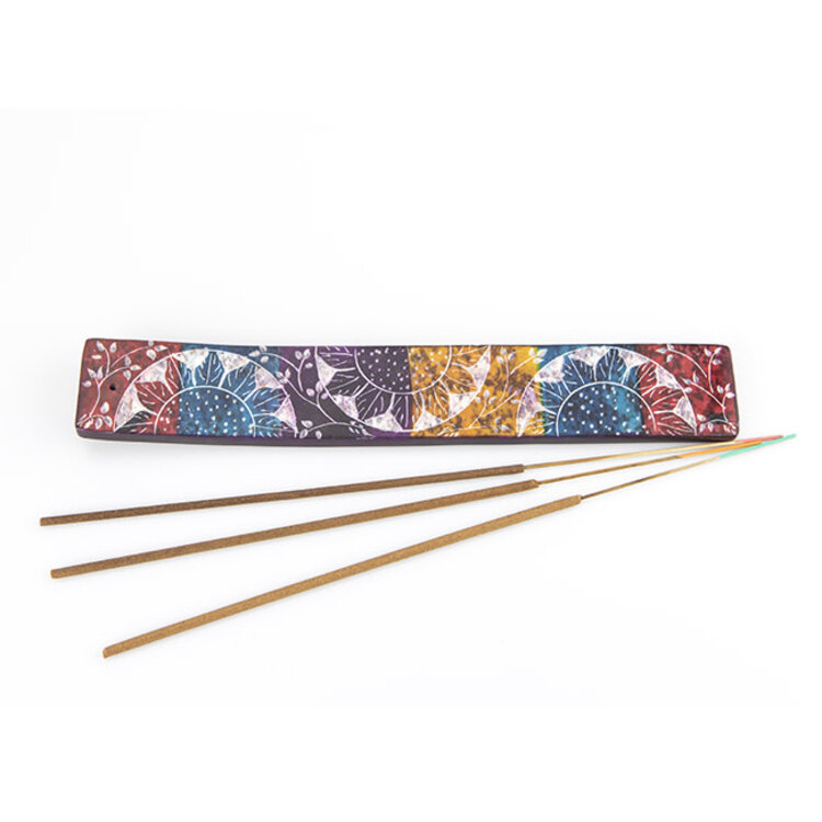 Soapstone Tie Dye Incense Burner 10 in.