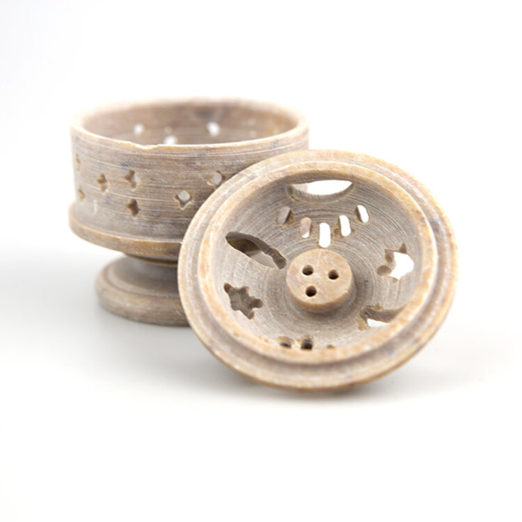 Soapstone Celestial Cup with Lid Incense Holder