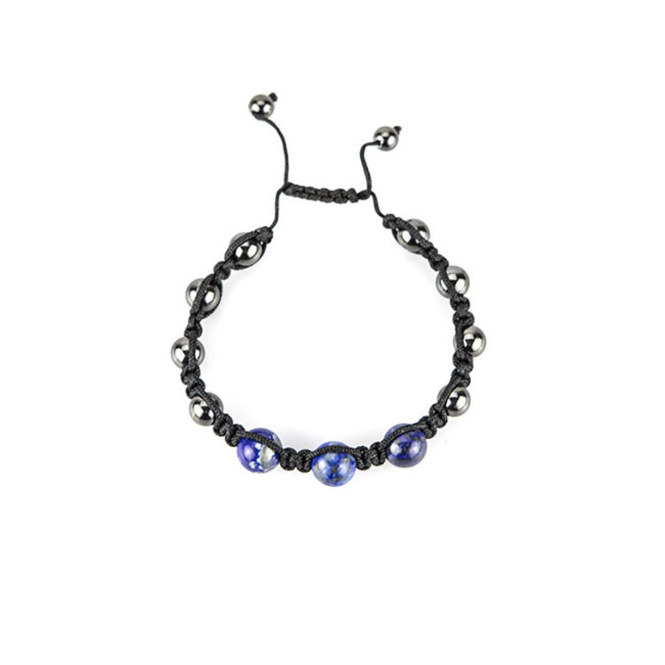 Magnetic Hematite & Lapis Bracelet