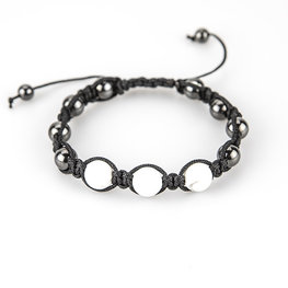 Magnetic Hematite & Howlite Bracelet