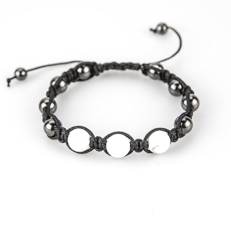 Magnetic Hematite & Howlite Bracelet