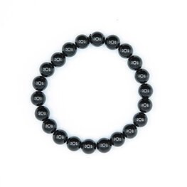 Black Tourmaline Round Bead Bracelet 8 mm
