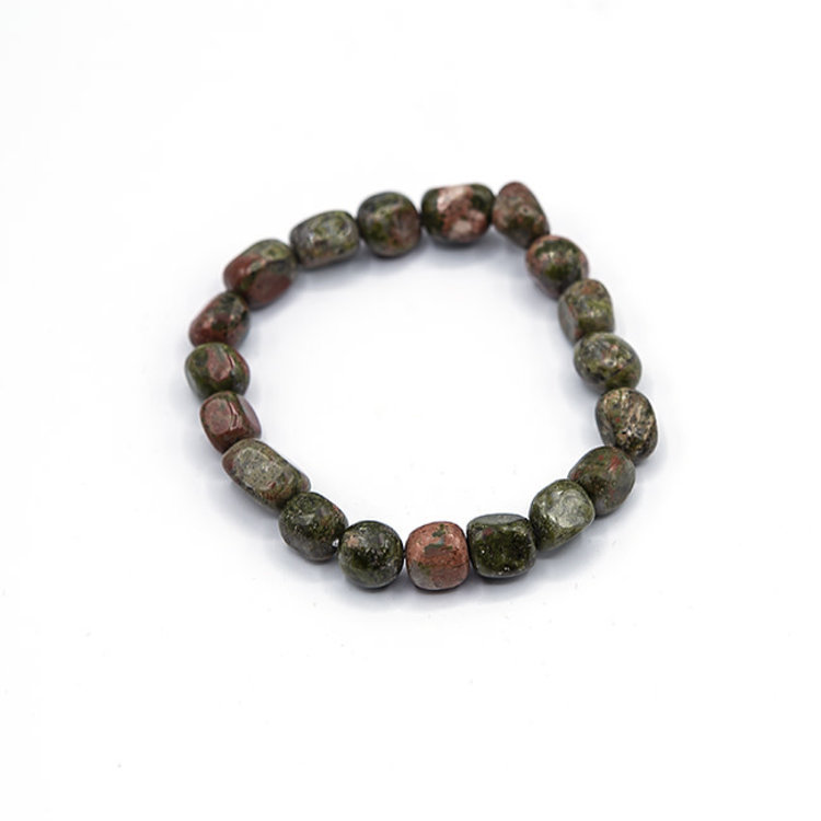 Tiny Tumbled Unakite Bracelet