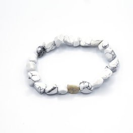 Tiny Tumbled Howlite Bracelet