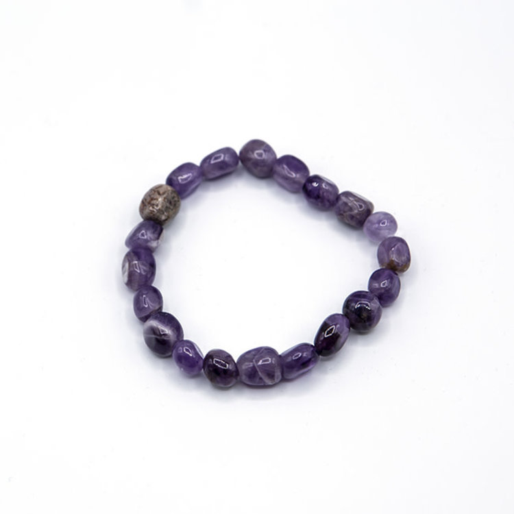 Tiny Tumbled Amethyst Bracelet