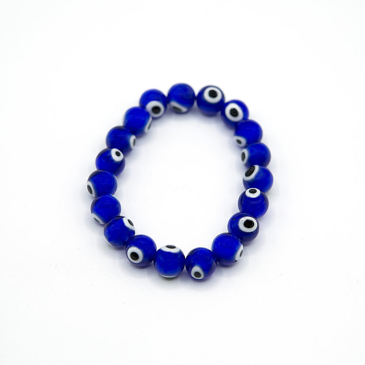 Evil Eye Blue Stretch Bracelet