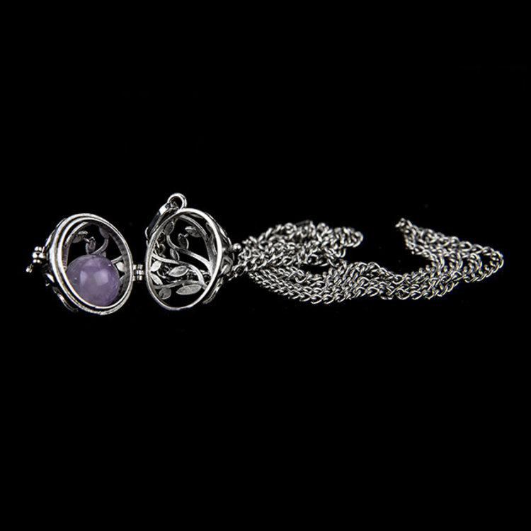 Treasure Locket with Tree of Life & Stone Necklace