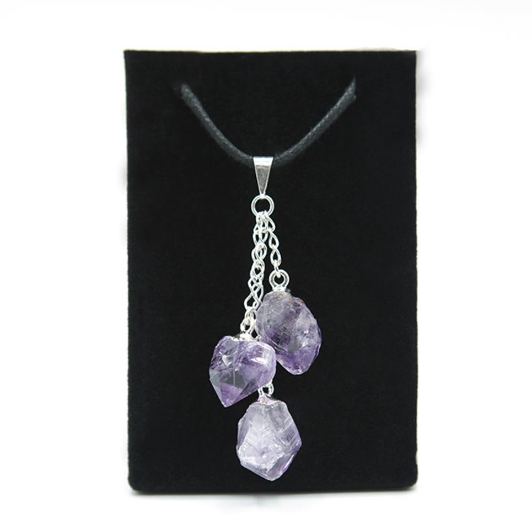 Triple Amethyst Point Pendant