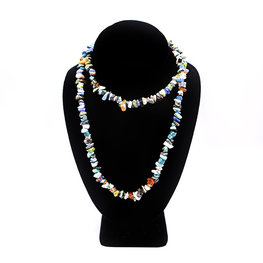 Multi Stone Disco Chip 36 in. Necklace