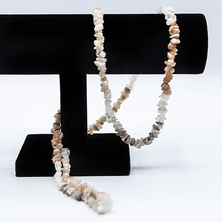 Multi Moonstone Chip 36 in. Necklace