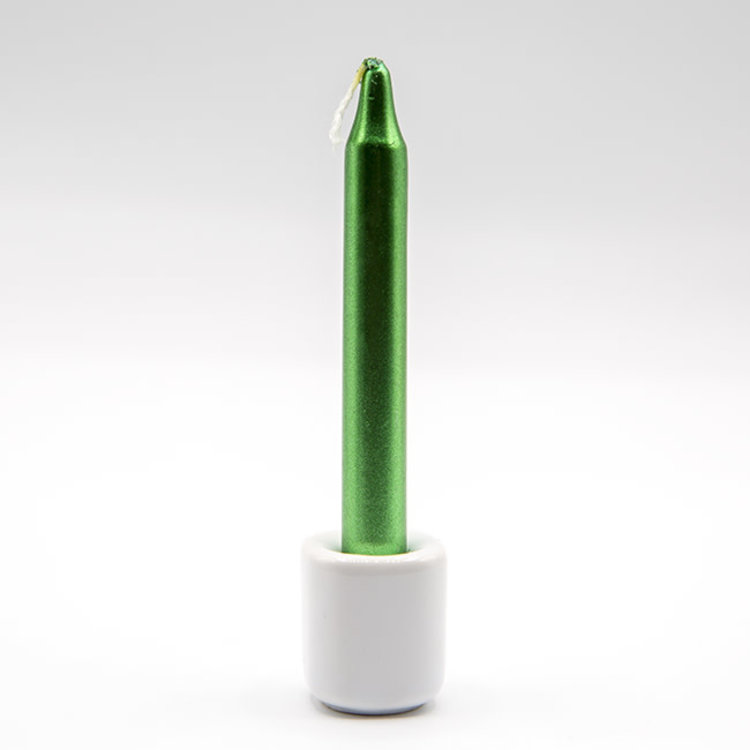 Chime Candles Green Metallic