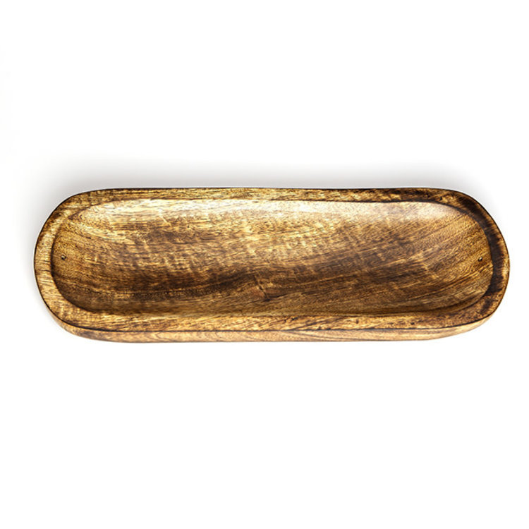 Mango Wood Wide Incense Burner Tray 12 in x 4 in