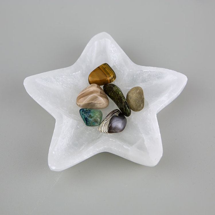 Selenite Star Bowl  4 in.