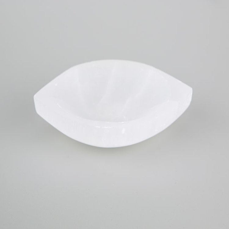 Selenite Bowl Eye Shape 4.5 in.