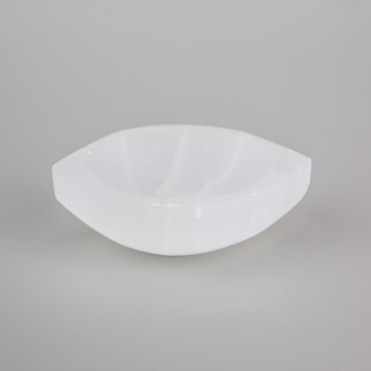 Selenite Bowl Eye Shape 4.5 in.