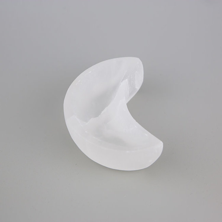 Selenite Moon Bowl 3 in.