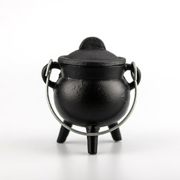 Small Black Cauldron with Lid