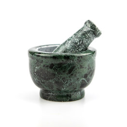 Mortar & Pestle Small Green Marble 2 in.