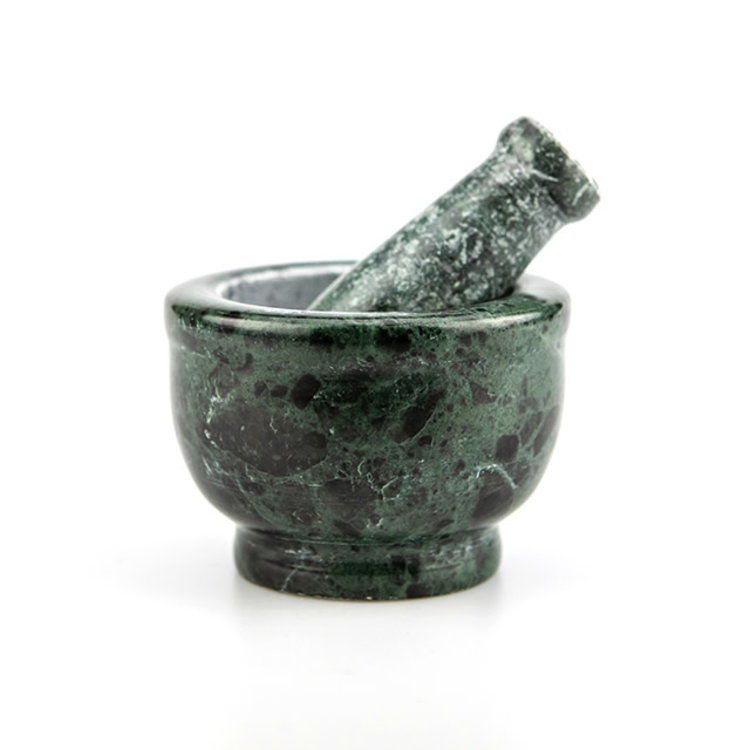Mortar & Pestle Small Green Marble 2 in.
