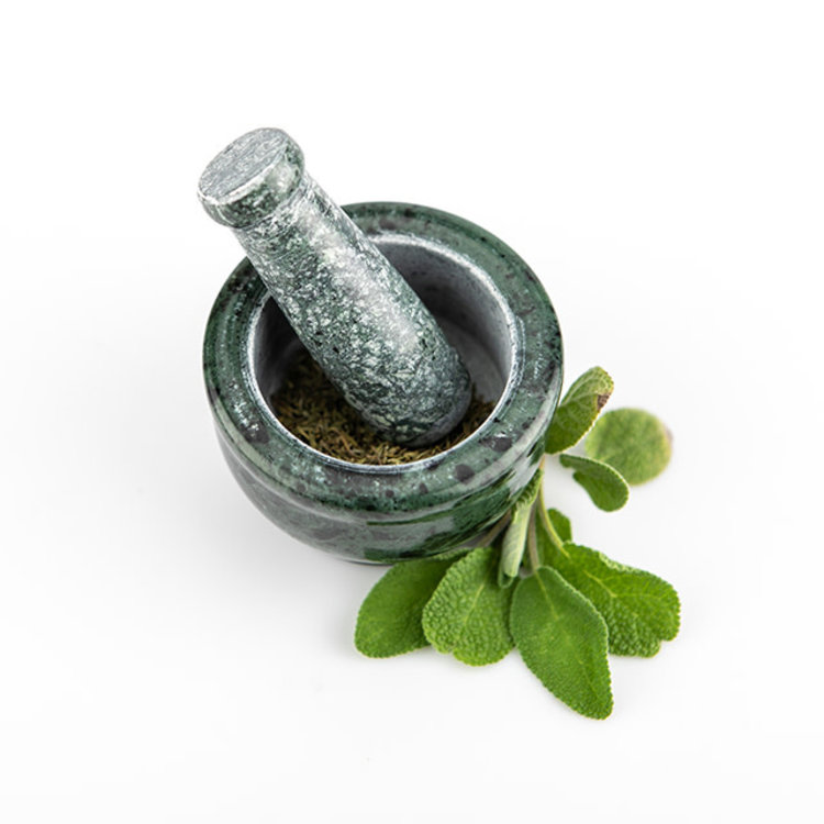 Mortar & Pestle Small Green Marble 2 in.