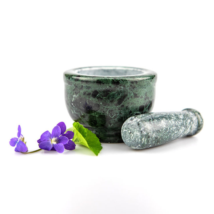 Mortar & Pestle Small Green Marble 2 in.