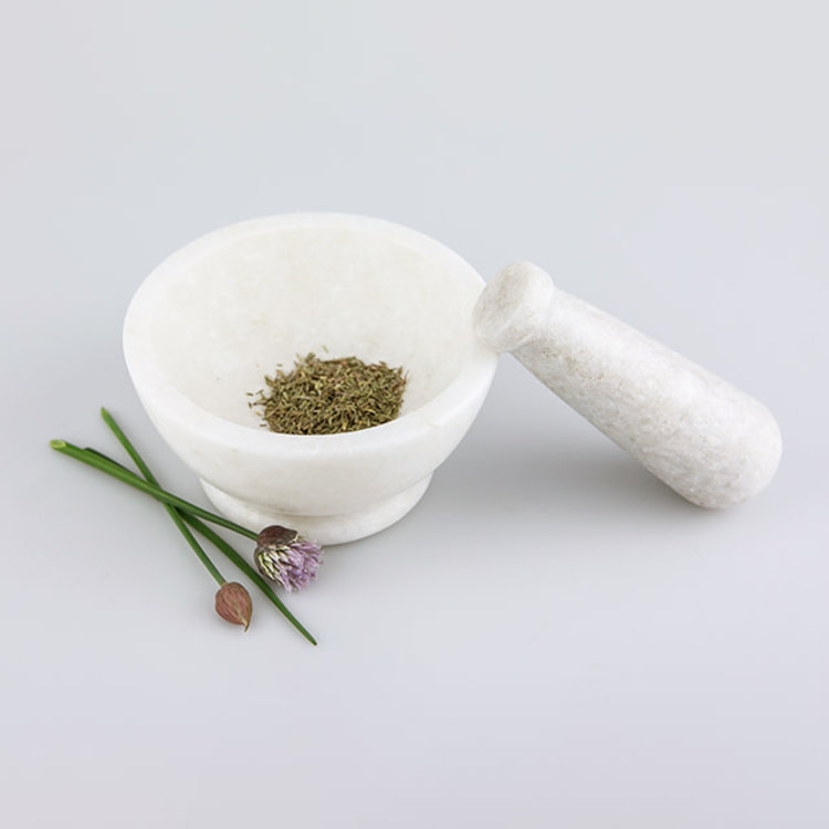Mortar & Pestle White 4 in.
