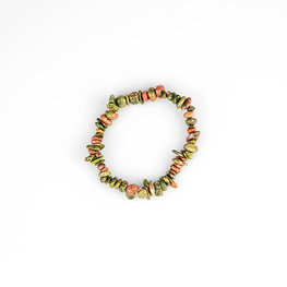 Unakite Chip Bracelet