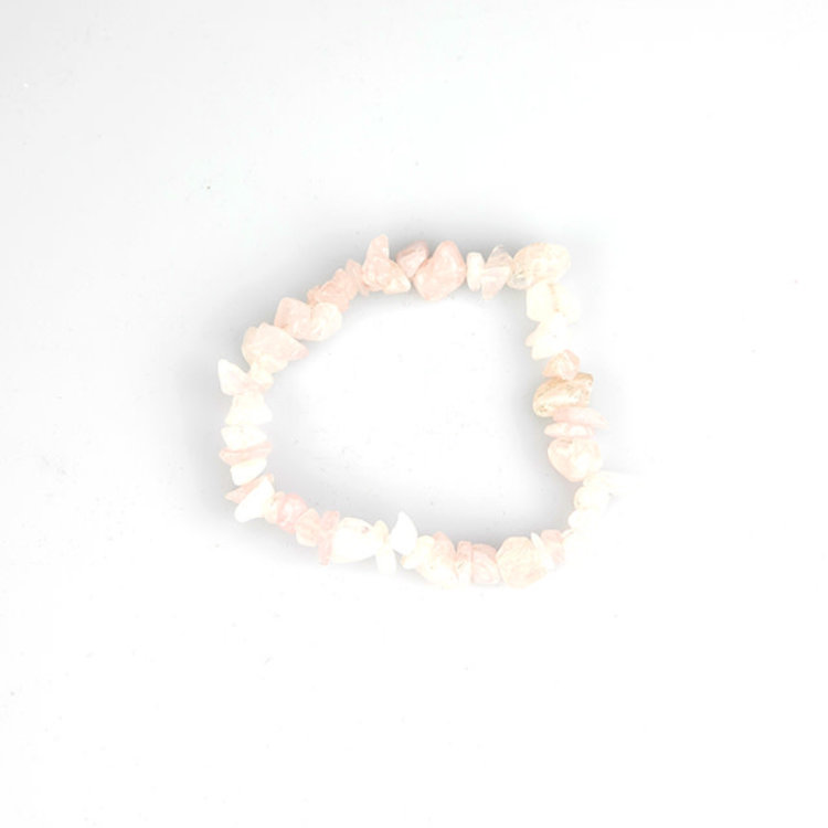 Rose Quartz Chip Bracelet