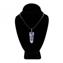 Flat Lepidolite Coil Point Pendant