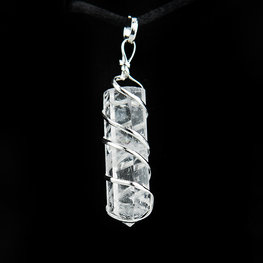 Clear Quartz Coil Point Pendant