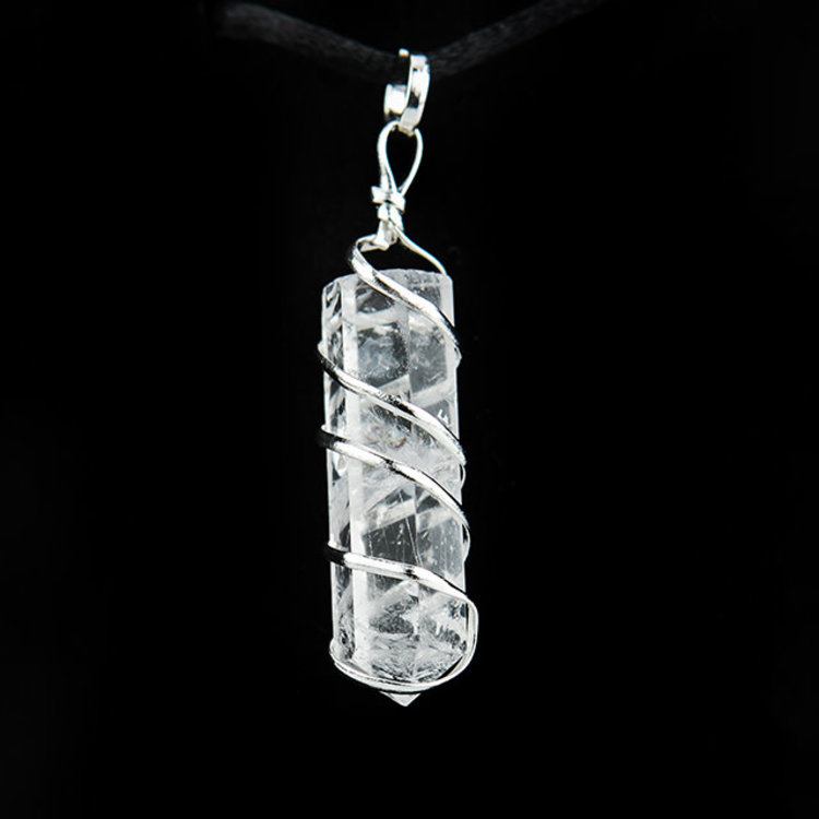 Clear Quartz Coil Point Pendant