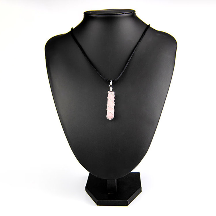 Rose Quartz Coil Point Pendant