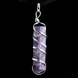 Amethyst Coil Point Pendant