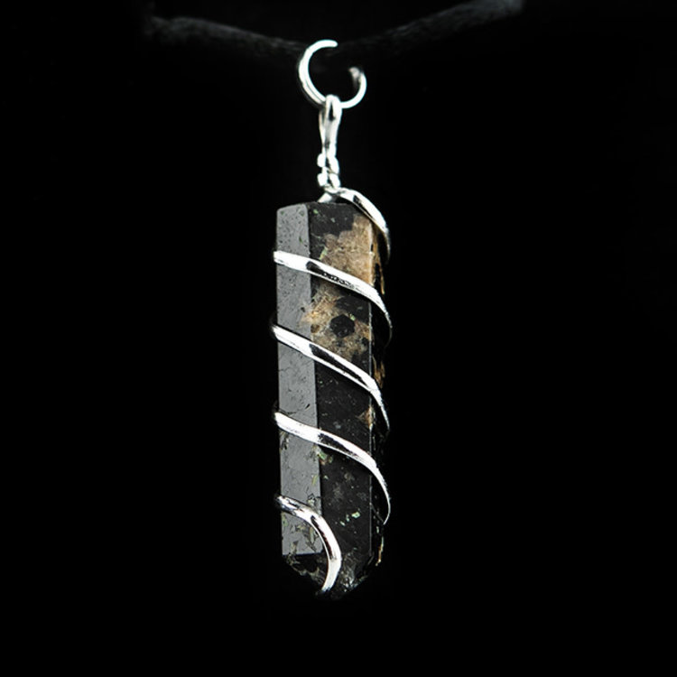 Obsidian Coil Point Pendant