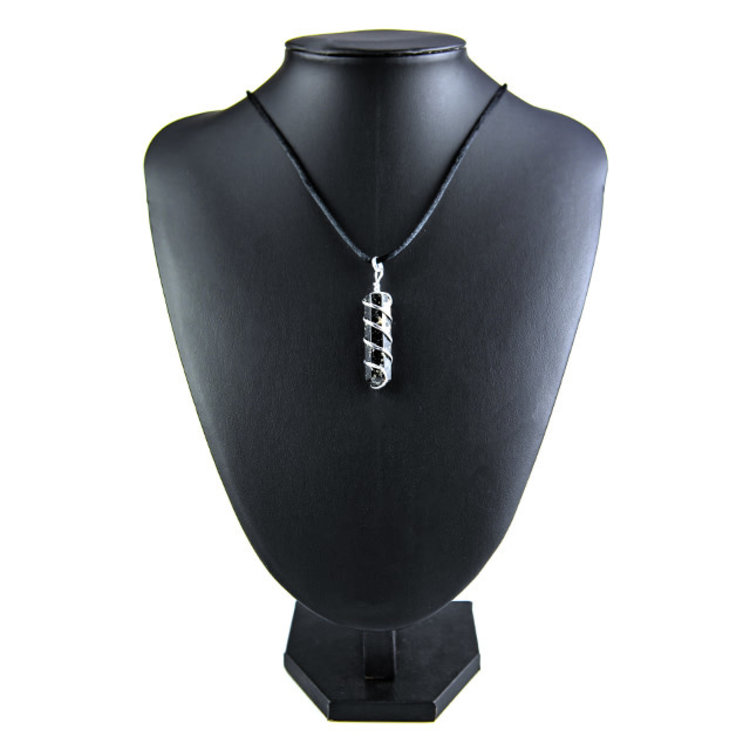 Obsidian Coil Point Pendant