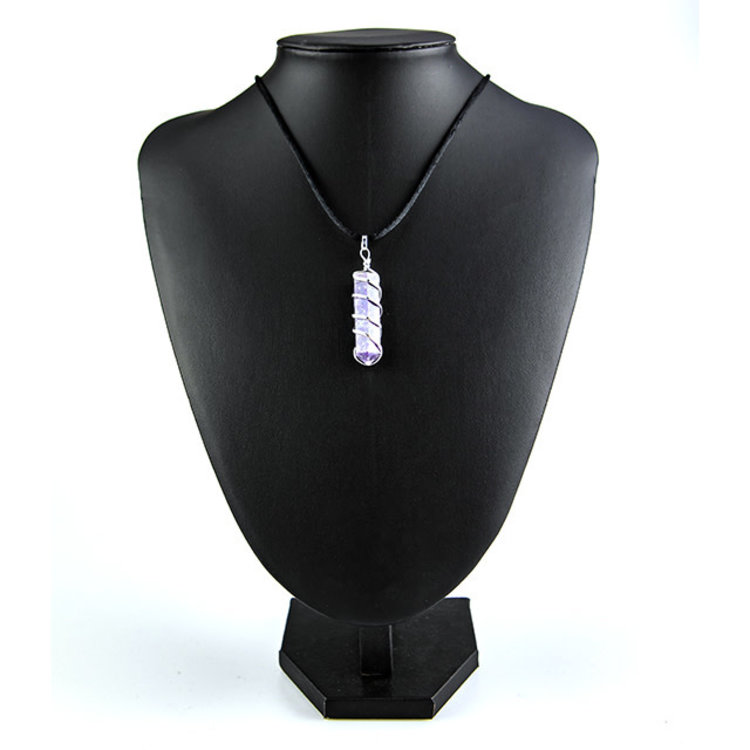 Lepidolite Coil Point Pendant