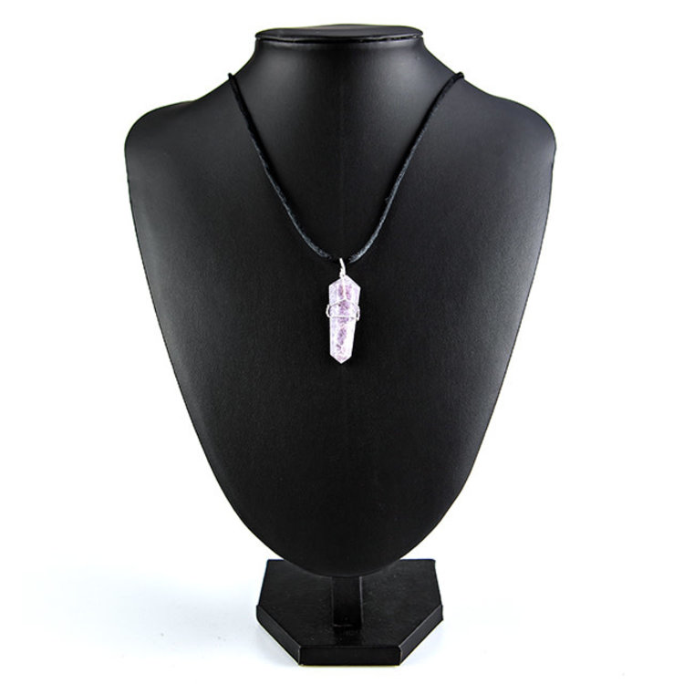 Wire Wrapped Lepidolite Point Pendant