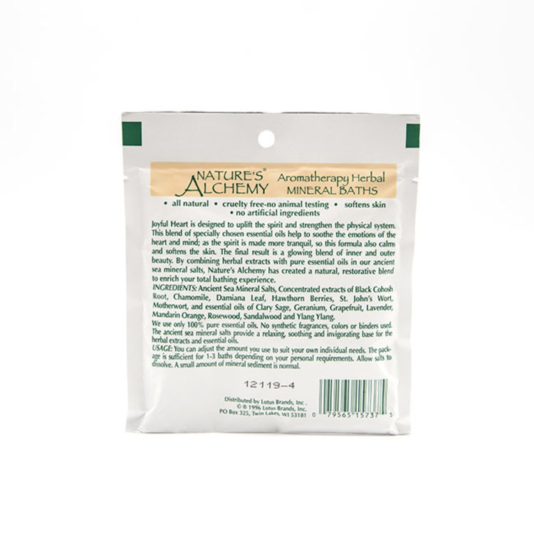 Nature's Alchemy Joyful Heart Aromatherapy Herbal Mineral Bath 3 oz - DISCONTINUED