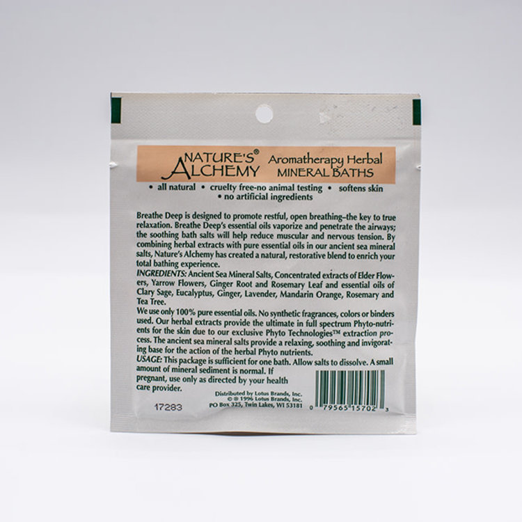 Nature's Alchemy Breathe Deep Aromatherapy Herbal Mineral Bath 3 oz - DISCONTINUED