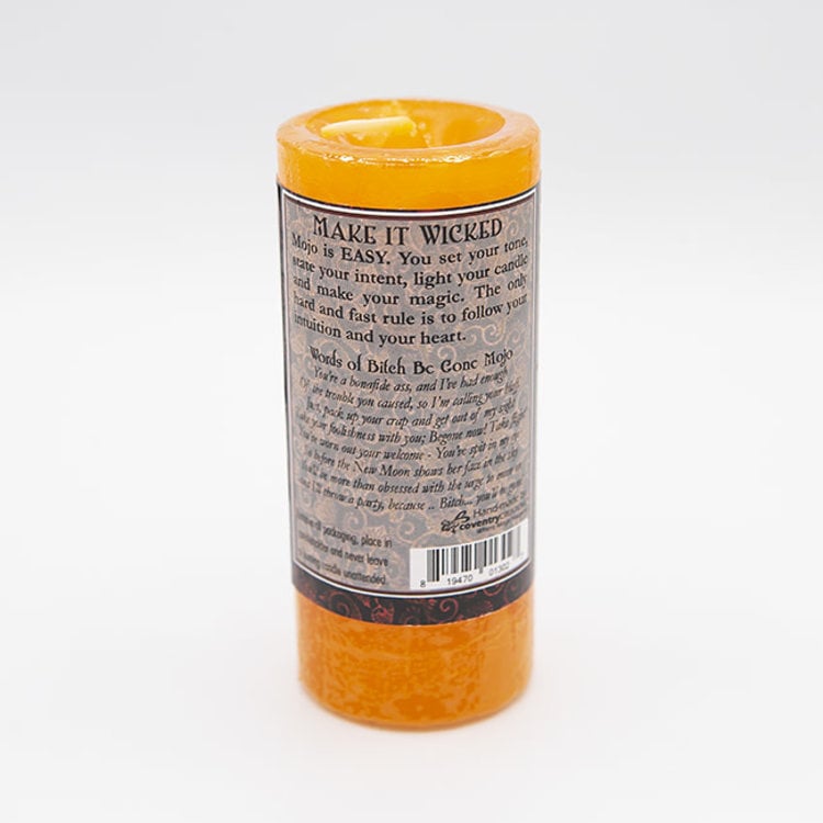 Coventry Creations Dorothy Morrison's Bitch Be Gone Wicked Witch Mojo Pillar Candle